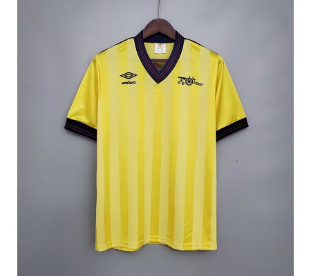 Arsenal 83/86 Away Yellow Soccer Jersey